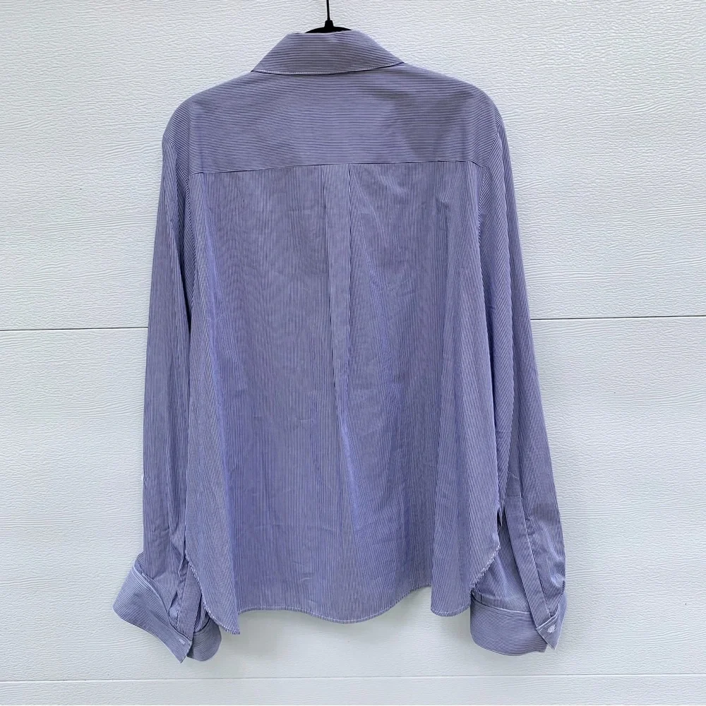 TWP Women's Blue Button Down Shirt - Picture 2 of 5